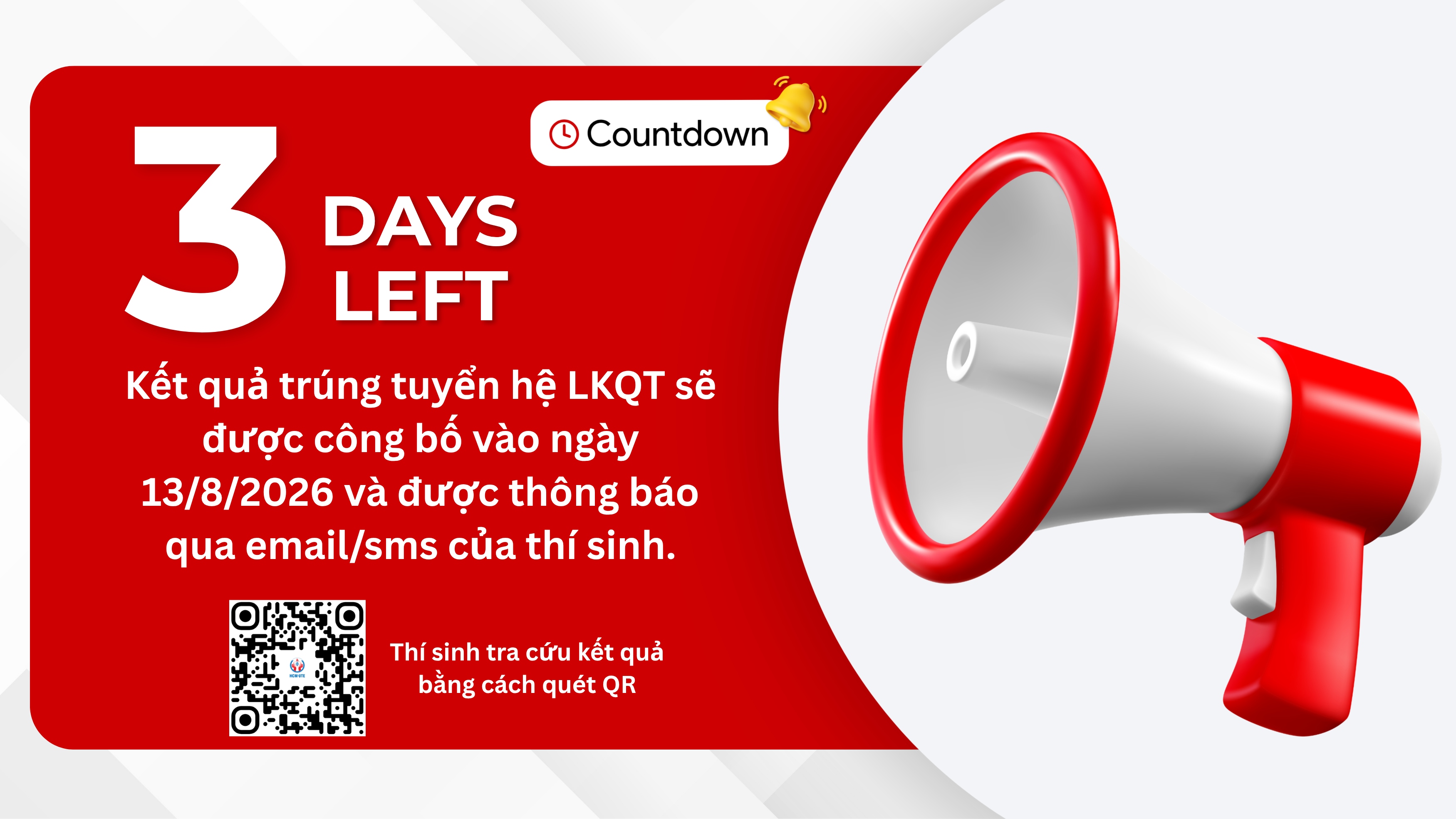 📣 [ĐẾM NGƯỢC 3 NGÀY] CÔNG BỐ KẾT QUẢ TRÚNG TUYỂN HỆ LIÊN KẾT QUỐC TẾ NĂM 2026! ⏰
