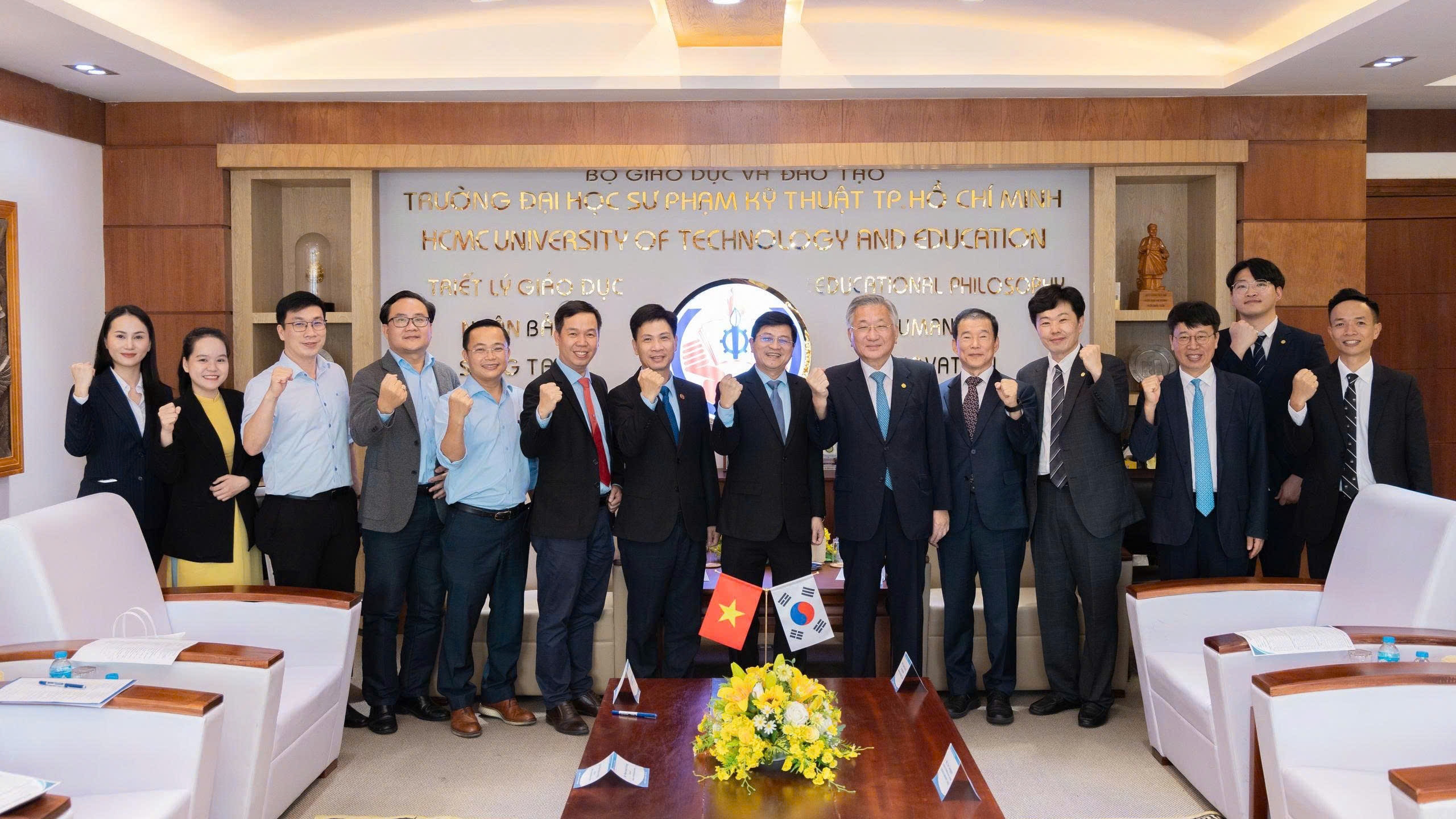 MOU Signing Ceremony between the Ho Chi Minh City University of Technology and Education and Cheongju University from Korea